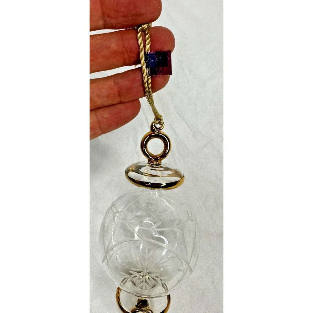Marquis Waterford Christmas Winter Celebrations 2003 Etched Crystal Hanging